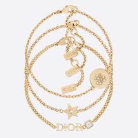 Diorevolution Bracelet Set Metal with Dior, Star and Clover Medallion Signatures Gold