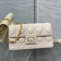 Mini Dior Jolie Bag In Cannage Lambskin Beige