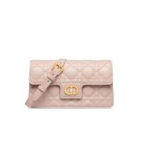 Mini Dior Jolie Bag In Cannage Lambskin Cherry