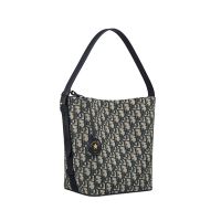 Small Diorstar Bucket Bag In Oblique Jacquard Blue