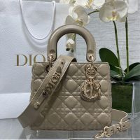 Lady Dior My ABCDior Bag In Cannage Lambskin Khaki