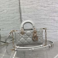 Micro Lady D-Joy Bag In Cannage Lambskin Cloudy