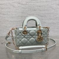 Micro Lady D-Joy Bag In Cannage Lambskin Sky Blue