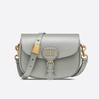 Medium Dior Bobby Bag In Box Calfskin Grey