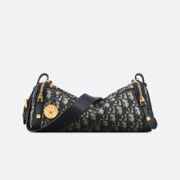 Mini Diorstar East-West Bag In Oblique Motif Canvas Blue