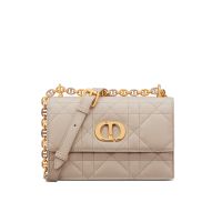 Mini  Dior Miss Caro Bag Macrocannage Lambskin Beige