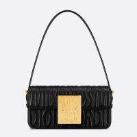 Miss Dior Flap Bag In Quilted Miss Dior Allover Calfskin Black