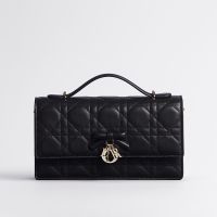 Mini My Dior Bag In Cannage Lambskin with Detachable Bow Black