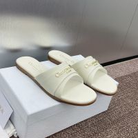 My Dior Slides Women Calfskin White
