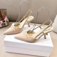 My Dior Slingback Pumps Women Patent Leather Apricot