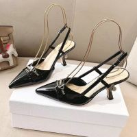 My Dior Slingback Pumps Women Patent Leather Black