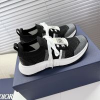 Run'n'Dior Sneakers Unisex Technical Mesh Black/White