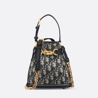 Small C'est Dior Bag In Oblique Jacquard Blue