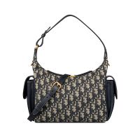 Medium D-Dream Bag In Oblique Jacquard Blue