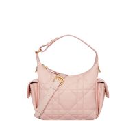Mini D-Dream Bag In Macrocannage Lambskin Pink