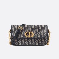 Dior 30 Montaigne Avenue Bag In Oblique Jacquard Blue