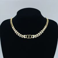 Dior 30 Montaigne Prestige Choker Metal with Marquise-cut Crystals Gold