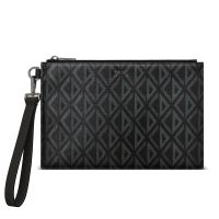 Dior A5 Pouch In CD Diamond Canvas Black