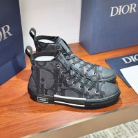 Dior B23 High-Top Sneakers Unisex Maxi Oblique Jacquard Black