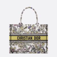 Dior Book Tote In Chardons Motif Canvas White