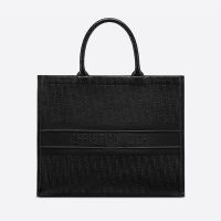 Dior Book Tote Oblique Embossed Calfskin Black