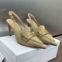 Dior Boy Slingback Pumps Women Technical Fabric Khaki