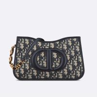 Mini Dior CD Signature Hobo Bag In Oblique Jacquard Blue