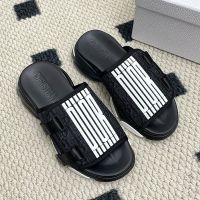 Dior D-Wander Slides Women Dior Graphique and Jacquard Technical Fabric Black