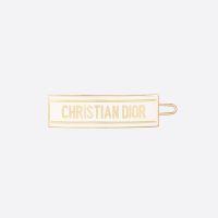 Dior-ID Barrette Metal with Lacquer Gold/White