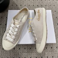 Dior Lucky Sneakers Women Satin Beige