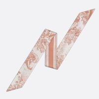 Dior Mitzah Twill In Toile de Jouy Sauvage Motif Silk Cherry