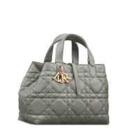Dior Toujours Bag In Macrocannage Calfskin Grey