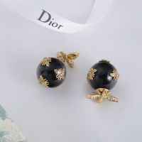 Dior Tribales Bee Earrings Antique Metal with Resin Pearls, Crystals and Bees All-over Signatured Gold/Black