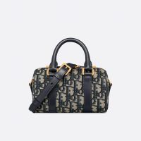 Dior Groove 17 Bag In Oblique Jacquard Blue