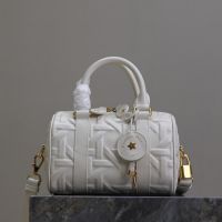 Dior Groove 20 Bag In Graphic Cannage Calfskin White