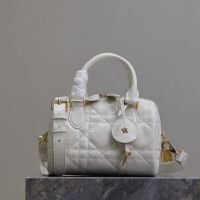 Dior Groove 20 Bag In Macrocannage Calfskin Apricot