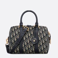 Dior Groove 25 Bag In Oblique Jacquard Blue