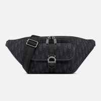 Dior 8 Belt Bag In Oblique Motif Canvas Black