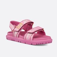 DiorAct Sandals Women Butterfly Allover Motif Leather Rose