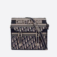 Diorcamp Messenger Bag In Oblique Jacquard Blue