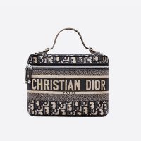 Medium DiorTravel Vanity Case Oblique Motif Canvas Blue