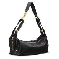 Medium Dior D-Journey Bag In Flat Macrocannage Calfskin Black