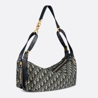 Small Dior D-Journey Bag In Oblique Jacquard Blue