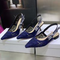 J'Adior Slingback Pumps Women D-Lace Motif Macrame Blue