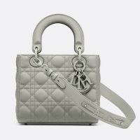 Lady Dior My ABCDior Bag In Ultramatte Cannage Calfskin Sky Blue