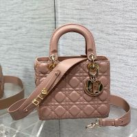 Small Lady Dior My ABCDior Bag In Cannage Lambskin Powder Pink
