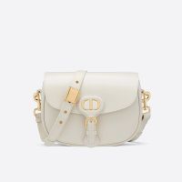 Medium Dior Bobby Bag In Box Calfskin White