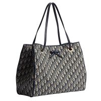 Medium Dior Promenade Shopping Bag in Oblique Jacquard Blue