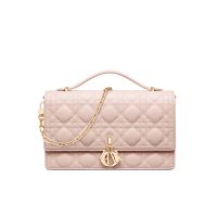 My Dior Top Handle Bag In Cannage Lambskin Cherry