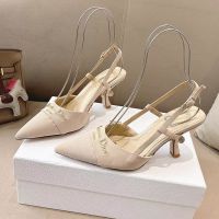 My Dior Slingback Pumps Women Technical Fabric Apricot